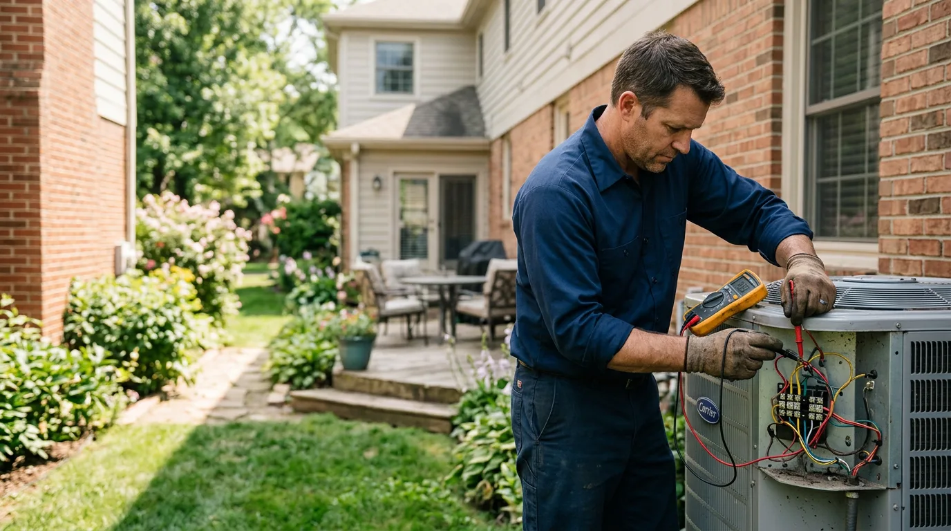 HVAC technician working near Mount Vernon, IA